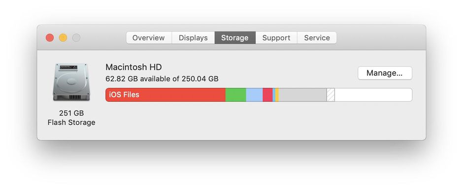about this mac storage color is same for backup and photo